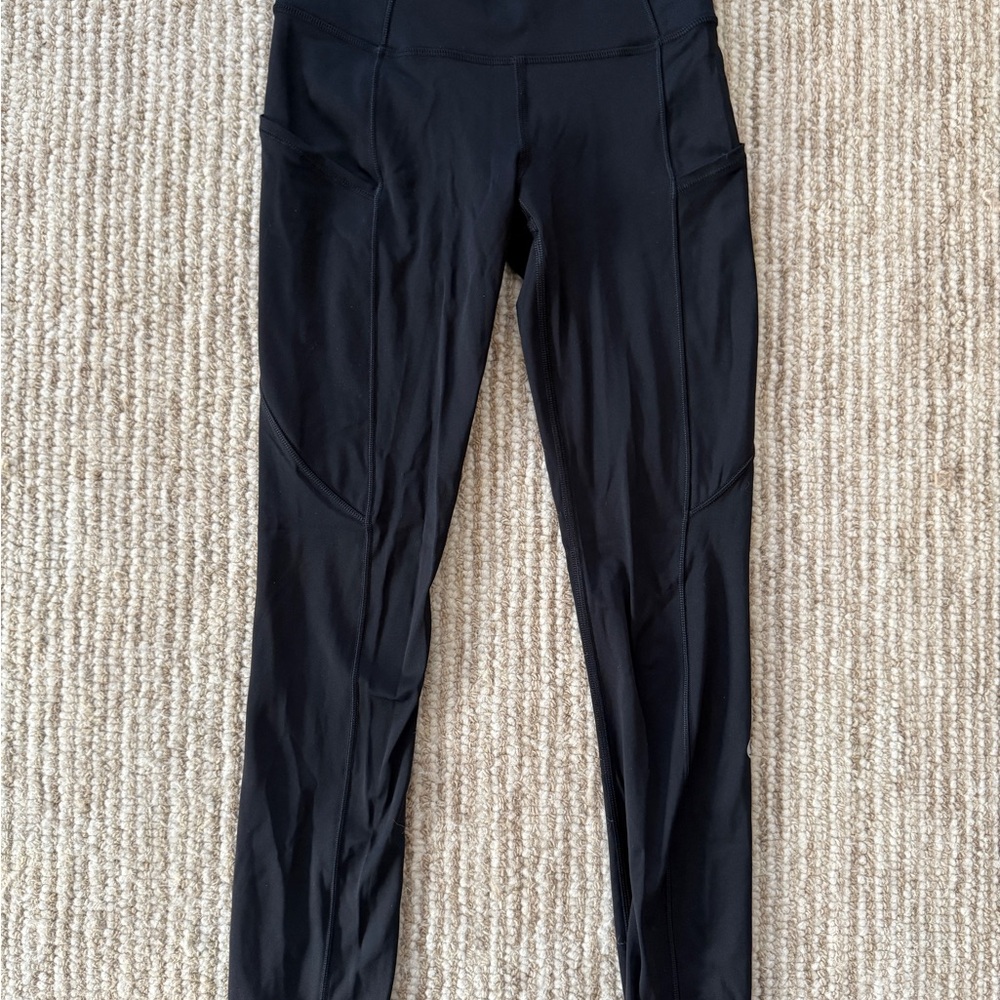 Lululemon Black Fast and Free Leggings 25”